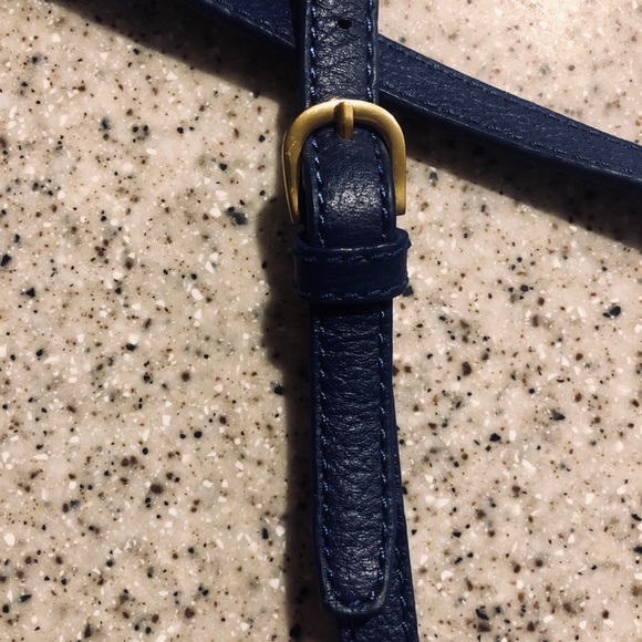 J. Crew Royal Blue Leather Messenger/Clutch - Picture 4 of 6